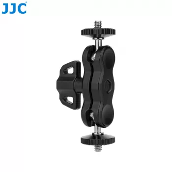 JJC MFC-B Magic Arm lanksti žąsies kaklelio tvirtinimo detalė su spaustuku monitoriaus lempai, 2x 1/4 inch sraigtais, juoda