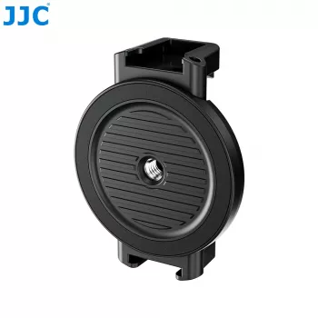 JJC MS-SPC1 Juodas magnetinis telefono laikiklis su 1/4 inch sriegiu ir 2 šalto bato lizdais, skirtas iPhone MagSafe