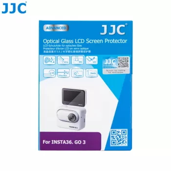 JJC GSP-GO3 Grūdinto stiklo ekrano ir objektyvo apsaugų rinkinys, skirtas „Insta360 GO 3“
