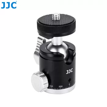 JJC BH-CM1 3D aliumininis rutulinis trikojo galvutė su 1/4 inch sriegiu ir skale