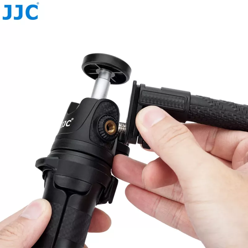 JJC Lankstus Gūsio Prailginimo Rankena su 1/4 inch Sriegiu ir Bato Laikikliu - Juoda