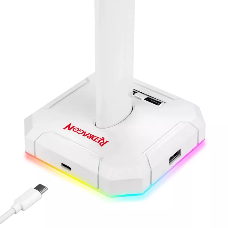 Redragon Scepter PRO HA300-W Gaming Headset Stand su RGB apšvietimu, baltas