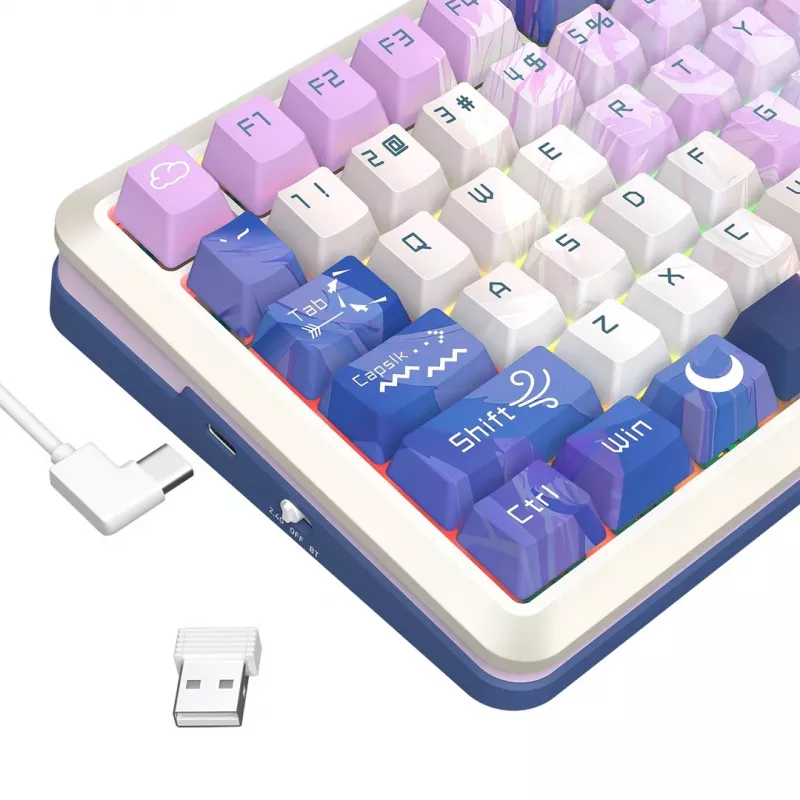 Redragon Flekact Pro K708AK-RGB-PRO mechaninė žaidimų klaviatūra, pilno dydžio, RGB apšvietimas, mėlyni jungikliai