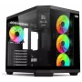 Redragon Vision ARGB GC-625-PPRO Mid-Tower Gaming Case, Black, Tempered Glass, 4x120mm ARGB Fans