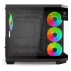 Redragon Vision ARGB GC-625-PPRO Mid-Tower Gaming Case, Black, Tempered Glass, 4x120mm ARGB Fans