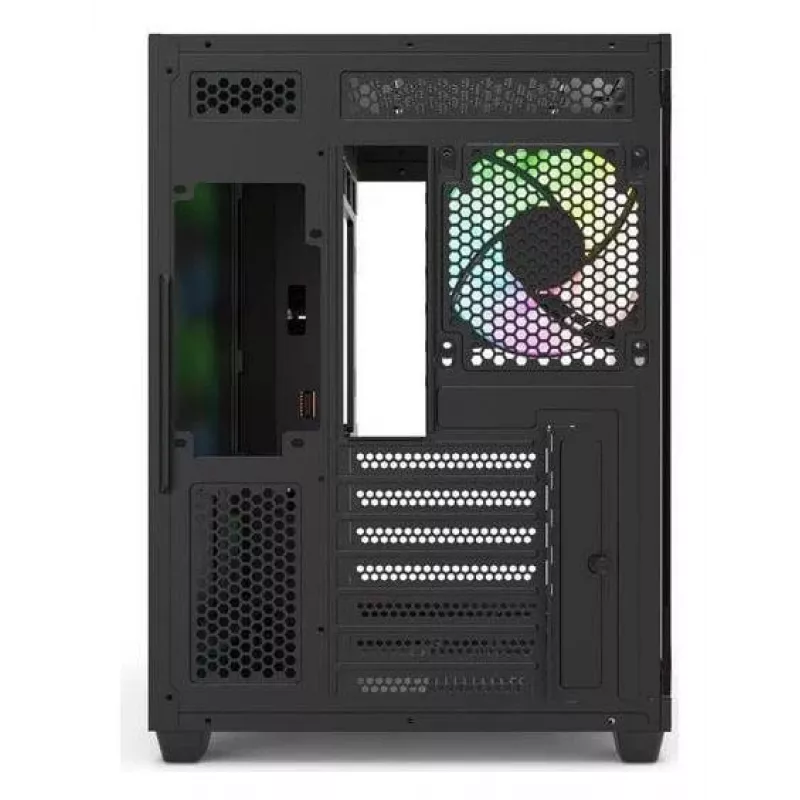 Redragon Vision ARGB GC-625-PPRO Mid-Tower Gaming Case, Black, Tempered Glass, 4x120mm ARGB Fans