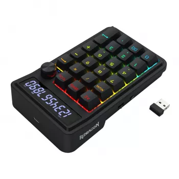 Redragon Cove K733-RGB-WL 60% Tri-Mode mechaninė klaviatūra, Hot-Swappable, RGB, juoda