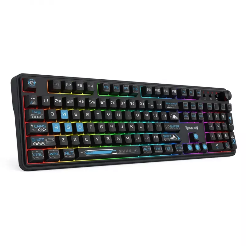 Redragon Volcano K526BB-WL belaidė membranninė žaidimų klaviatūra, su apšvietimu, juoda