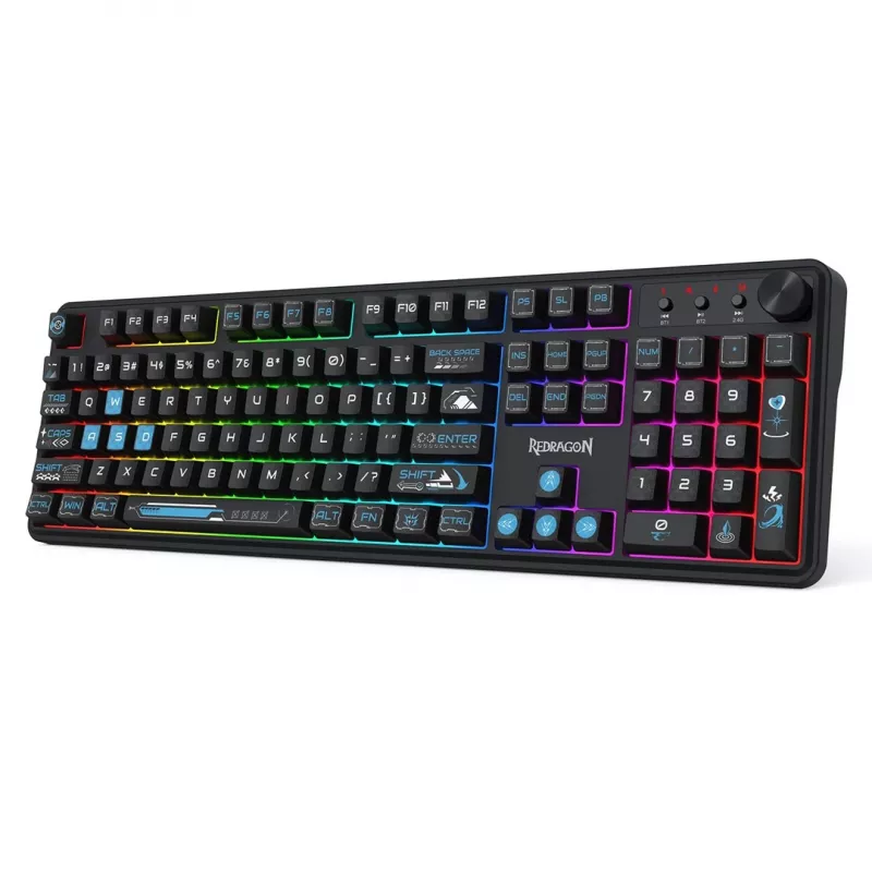 Redragon Volcano K526BB-WL belaidė membranninė žaidimų klaviatūra, su apšvietimu, juoda