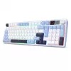 Redragon ARIA PRO K527WBL-PRO 75% Tri-Mode RGB mechaninė klaviatūra (balta/pilka su mėlynais akcentais)