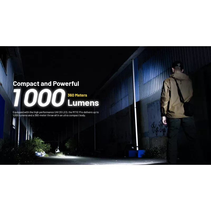 Nitecore MT1C PRO Flashlight 600 Lumens CREE XP-L HD V6 Black