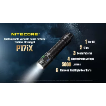 Nitecore P17iX Tactinis Prožektorius 4000 Lumenų USB-C Įkraunamas