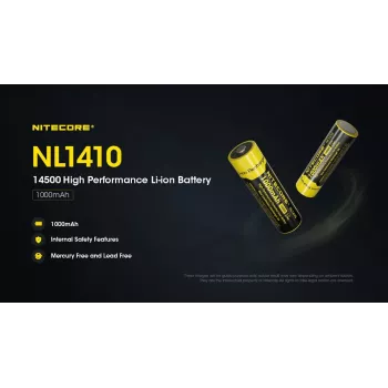 Nitecore NL1410 14500 1000mAh Li-ion akumuliatorius