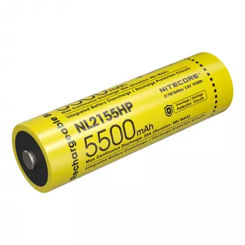 Nitecore NL2155HP 21700 Li-ion akumuliatorius 5500mAh 3.6V su apsauga ir mygtukiniu kontaktu