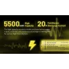 Nitecore NL2155HP 21700 Li-ion akumuliatorius 5500mAh 3.6V su apsauga ir mygtukiniu kontaktu