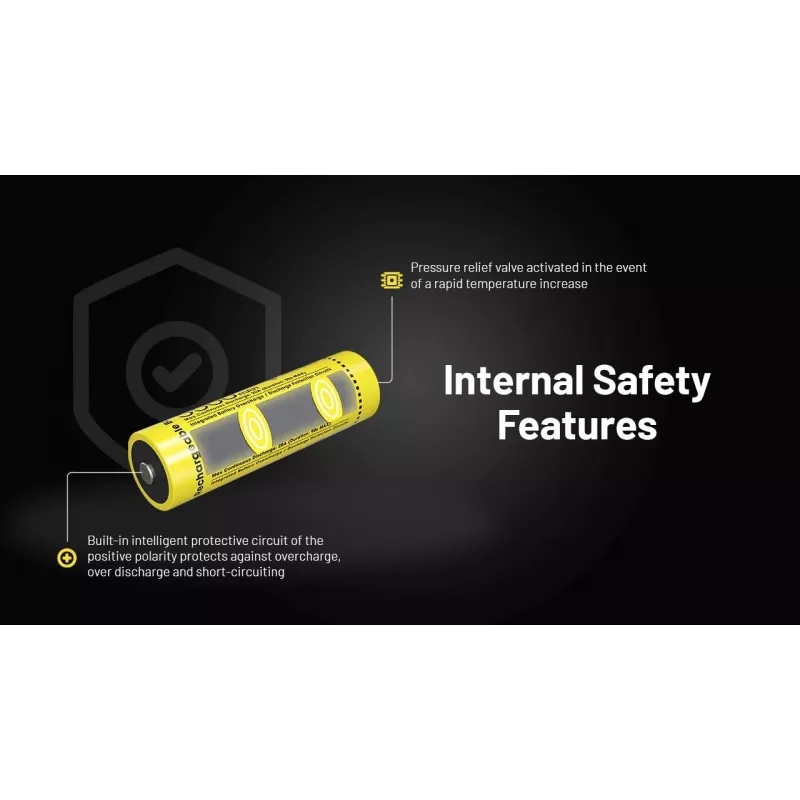 Nitecore NL2155HP 21700 Li-ion akumuliatorius 5500mAh 3.6V su apsauga ir mygtukiniu kontaktu