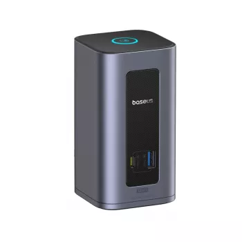 Baseus Nomos NU1 Air Spacemate 12-in-1 USB-C Docking Station, 2x HDMI 4K@60Hz, 2x DP 4K@60Hz, 2x USB-C, 2x USB-A 5Gbps, 2x USB-A 2.0, RJ45 Gigabit Ethernet, Grey