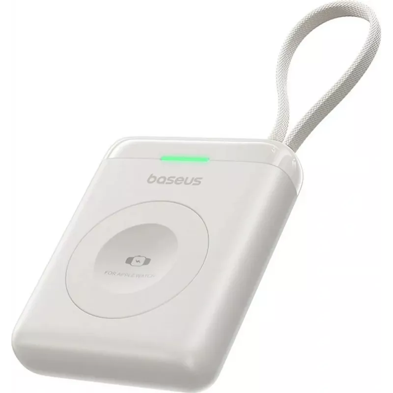 Baseus EnerFill FW11 5W Power Bank for Apple Watch su integruotu kabeliu - Balta