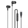 Awei PC-25T Stereo USB-C ausinės su mikrofonu, juodos