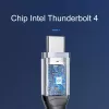 ORICO Thunderbolt 4 laidas USB-C 40 Gbps 8K60Hz PD 100W 2m Juodas
