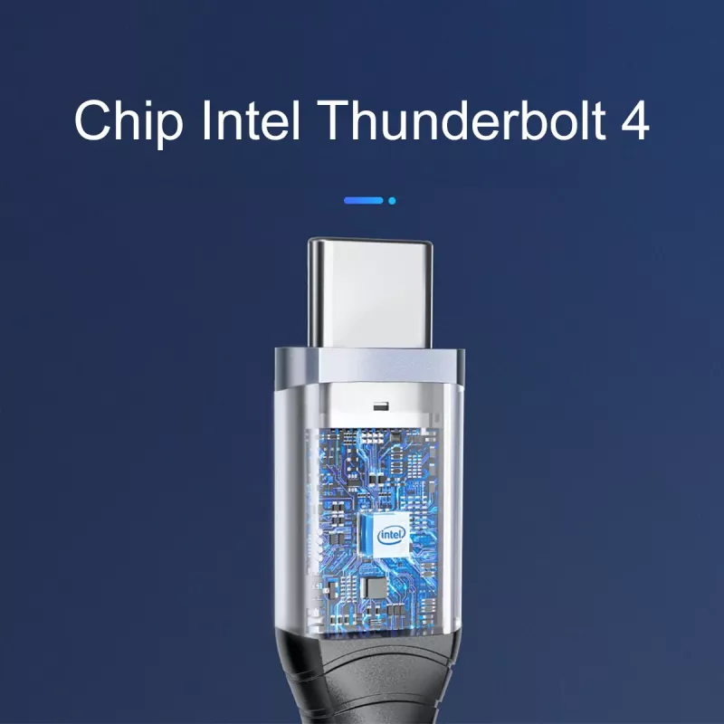 ORICO Thunderbolt 4 laidas USB-C 40 Gbps 8K60Hz PD 100W 2m Juodas