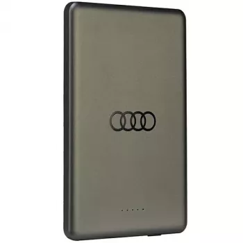 AUDI Powerbank Inductive 15W 5000mAh Grey Big Logo MagSafe AU-MWPB5000-GT/D1-GY