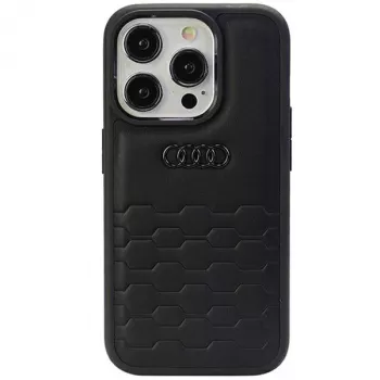 Audi GT Synthetic Leather Hard Case for iPhone 15 Pro (6.1 inch) - Black