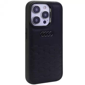 Audi GT Synthetic Leather Hard Case for iPhone 15 Pro (6.1 inch) - Black