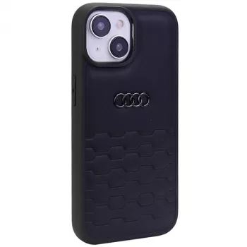 Audi GT Sintetinės Odos Kietas Dėklas, skirtas iPhone 15 Plus / 14 Plus 6,7 inch - Juodas
