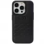 Audi GT Synthetic Leather Hard Case, skirta Apple iPhone 15 Pro Max 6.7 inch juoda