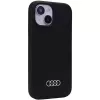 Audi Silicone Case for iPhone 15 Plus / 14 Plus 6.7 inch Black Hardcase AU-LSRIP15M-Q3/D1-BK