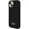 Audi Silicone Case for iPhone 15 Plus / 14 Plus 6.7 inch Black Hardcase AU-LSRIP15M-Q3/D1-BK