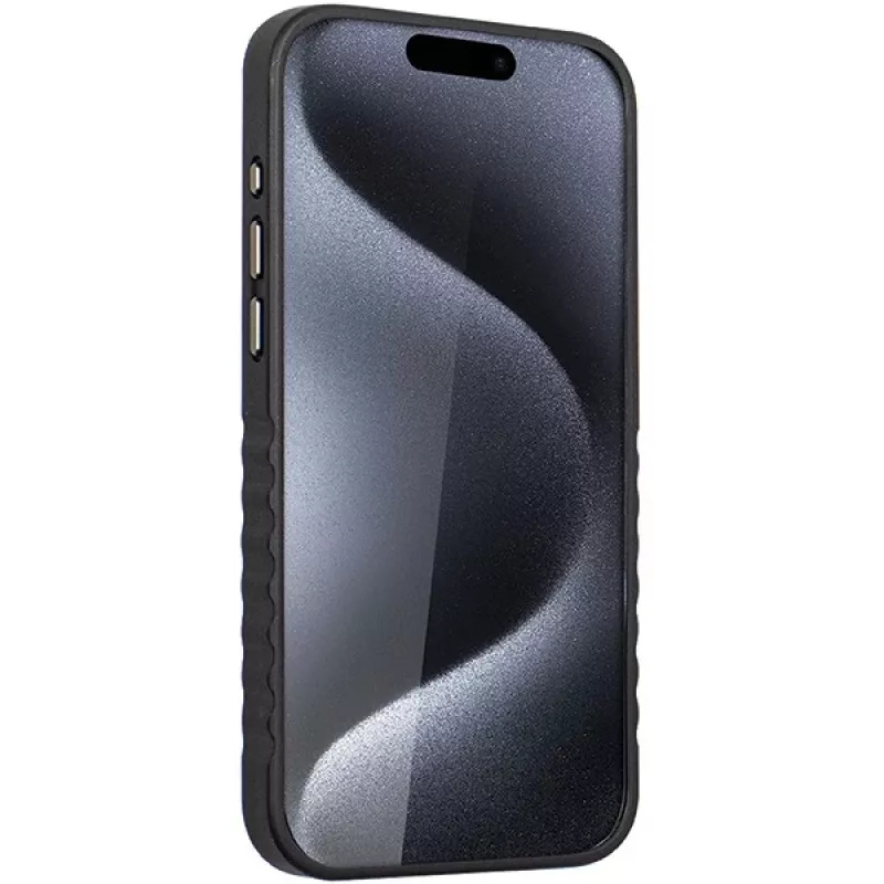 Audi Originalinė odinė MagSafe kieto dėklo iPhone 15 Pro Max 6.7 Juoda-Raudona AU-TPUPCMIP15PM-R8/D3-RD