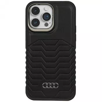Audi Synthetic Leather MagSafe Hard Case for Apple iPhone 14 Pro Max 6.7 inch Black