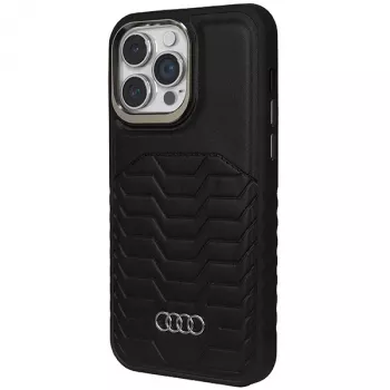 Audi Synthetic Leather MagSafe Hard Case for Apple iPhone 14 Pro Max 6.7 inch Black