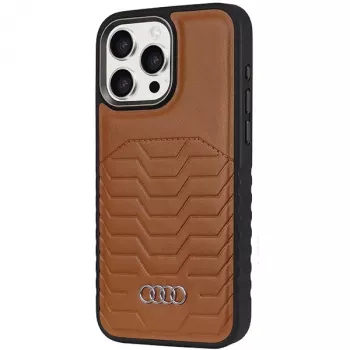 Audi Synthetic Leather MagSafe Hard Case, skirta Apple iPhone 14 Pro Max 6,7 inch, ruda