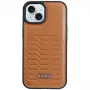 Audi Synthetic Leather MagSafe Hard Case for iPhone 15/14/13 6.1 inch - Brown