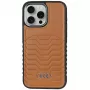 Audi Synthetic Leather MagSafe Hard Case for Apple iPhone 15 Pro Max 6.7 inch Brown
