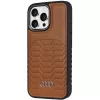 Audi Synthetic Leather MagSafe Hard Case for Apple iPhone 15 Pro Max 6.7 inch Brown