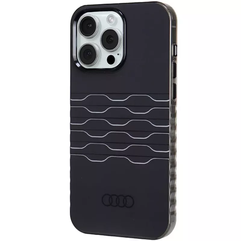 Audi IML MagSafe Dėklas iPhone 15 Pro Max 6.7 inch Juodas Kietas Dėklas
