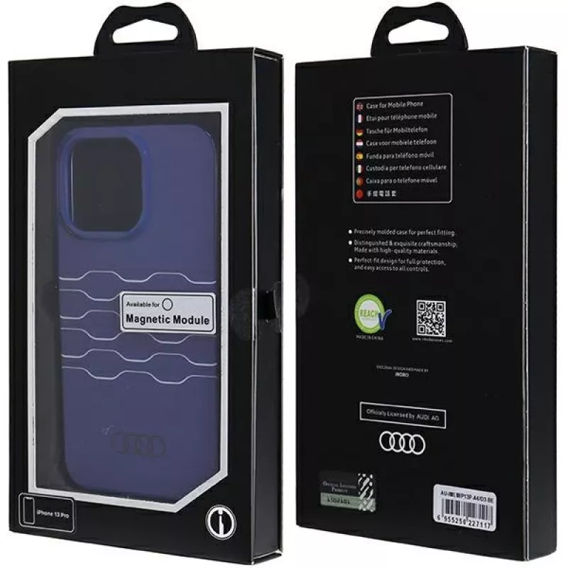 Audi IML MagSafe Dėklas, skirtas iPhone 13 Pro / 13 6.1 inch Navy Blue Hardcase