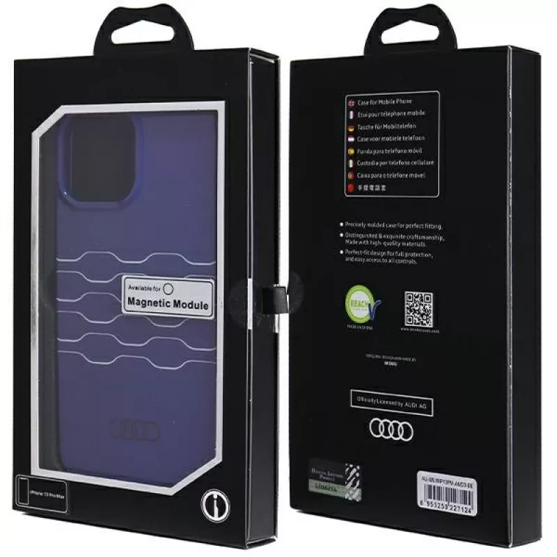 Audi IML MagSafe Case, skirta iPhone 13 Pro Max 6.7 inch Navy Blue Hardcase