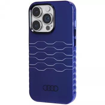 Audi IML MagSafe Dėklas iPhone 14 Pro 6.1 inch Tamsiai Mėlynas Kietas Dėklas AU-IMLMIP14P-A6/D3-BE