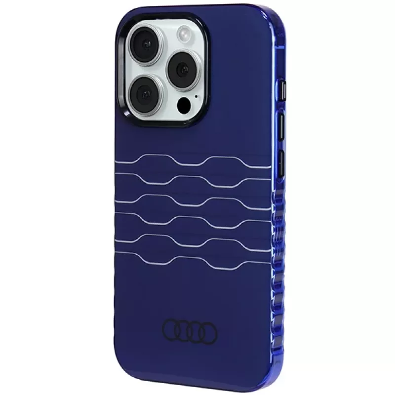 Audi IML MagSafe Dėklas, skirtas iPhone 15 Pro 6,1 inch, Navy Blue, kietas dėklas