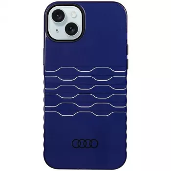 Audi IML MagSafe dėklas, skirtas iPhone 15 Plus / 14 Plus 6,7 inch, tamsiai mėlynas, kietas dėklas