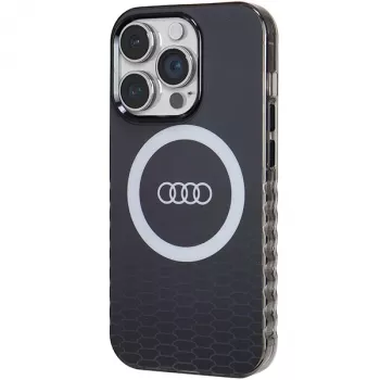 Audi IML Big Logo MagSafe Case iPhone 14 Pro 6.1 inch Black Hard Case