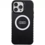 Audi IML Big Logo MagSafe Dėklas, skirtas iPhone 14 Pro Max 6.7 inch, juodas, kietas