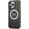 Audi IML Big Logo MagSafe Dėklas, skirtas iPhone 14 Pro Max 6.7 inch, juodas, kietas