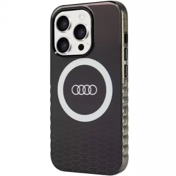 Audi IML Big Logo MagSafe Case iPhone 15 Pro 6.1 inch Black Hard Case
