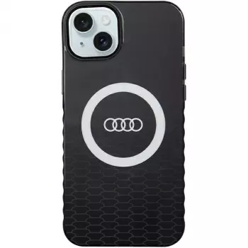 Audi IML Big Logo MagSafe dėklas, skirtas iPhone 15 Plus / 14 Plus 6,7 inch juodas kietas dėklas